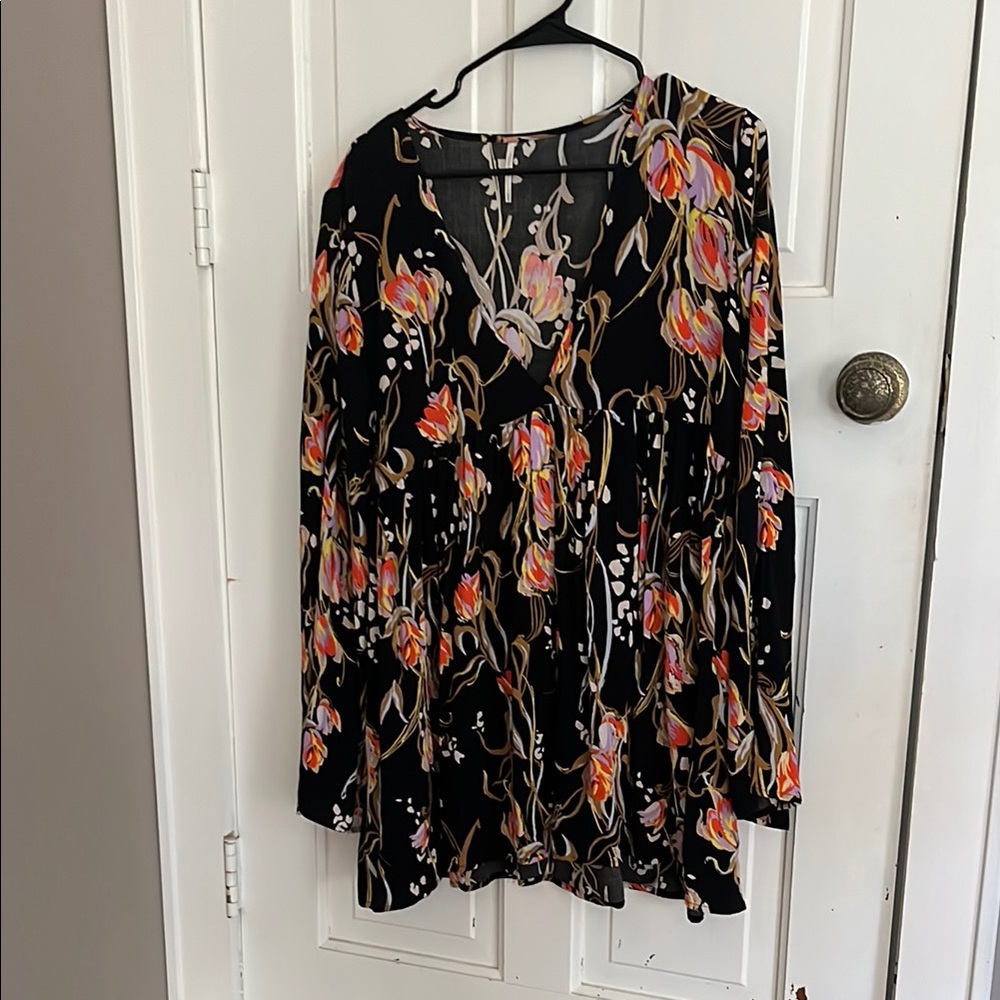 Free People Deep VNeck Mini Dress